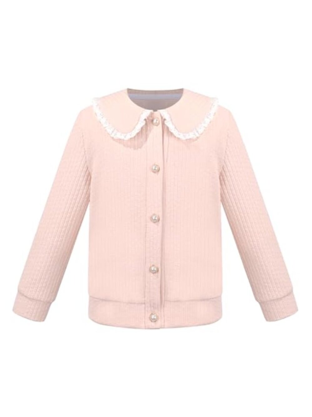 Girls Long Sleeve Button Up Knit Cardigan Sweater Casual Lightweight